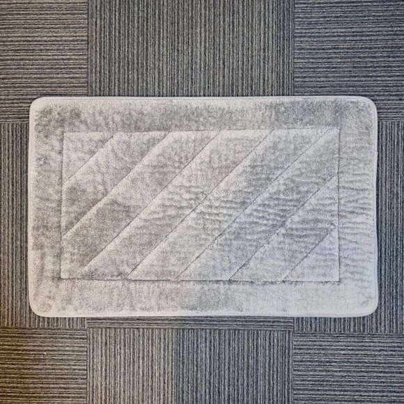 Gray Memory Foam Bath Mat - Picture 3 of 12